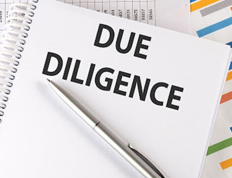 A notepad headed due diligence