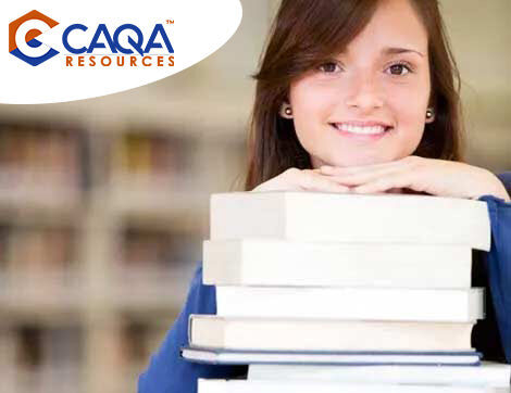 A student resting on a stack of learning resources