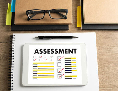 An assessment checklist on a desk